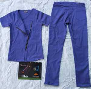 Ensemble violet de gommage à fermeture éclair, uniforme d'hôpital, personnalisé, Design dernier cri, offre spéciale - Product Image 2