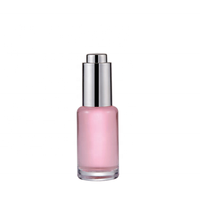 Bouteille de parfum d'huile essentielle en verre rose de vente chaude de 30ml avec le compte-gouttes nouveau produit