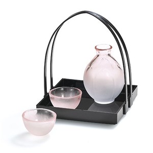Cristalería de calidad superior para vino de arroz fabricada en Japón HO-3000 Hanahonoka Juego de tres piezas de recipiente para beber - Product Image 1