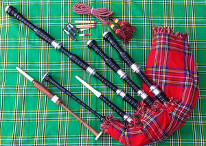 Profesional Great Highland Rosewood Gaita Estilo escocés Tuba Lana Instrumento musical Kilt Fabricado en Sialkot Pakistán - Product Image 4