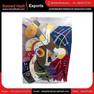 พรมขนสัตว์ถักมือสไตล์ร่วมสมัยสำหรับห้องนั่งเล่น - Product Image 2