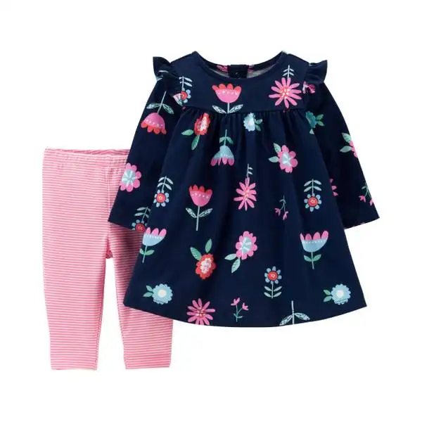 Conjunto de ropa con estampado de concha suave para niñas, juego de ropa de la mejor calidad, artículo a la moda, nuevo diseño