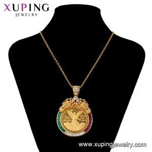 Xuping-colgante de 50 Pesos Centenarios, oro de 24 quilates, oro mexicano, 34227 - Product Image 6