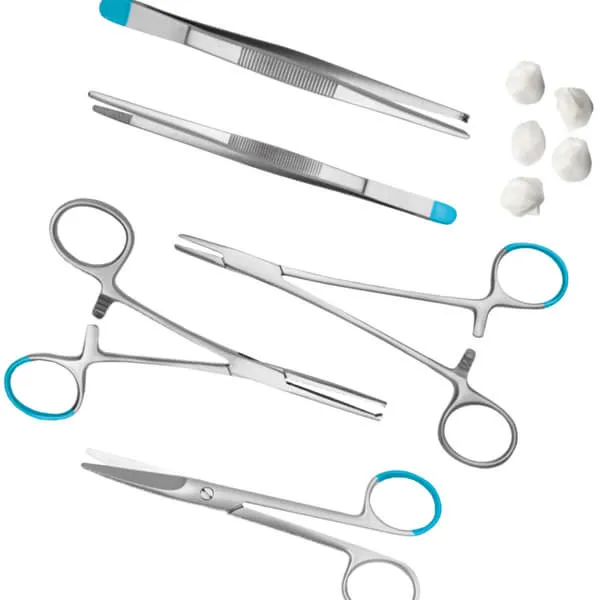 Kit de suppression de suture outils professionnels Ce PK manuel Support technique en ligne acier inoxydable, acier classe I meilleure qualité 5 pièces