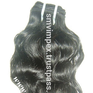 Tejido de cabello humano indio suave sin procesar 100%. Cabello humano remy de calidad. Extensiones de cabello humano Remy - Product Image 1