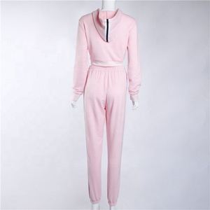 Combinaisons de jogging décontractées pour femmes automne-hiver, vêtements de rue pour femmes, sweat-shirt court et pantalon tendance, ensemble deux pièces pour femmes, survêtement pour femmes - Product Image 3