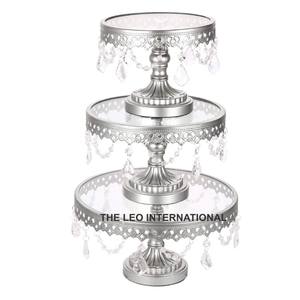 ฐานวางเค้กผลไม้สำหรับงานแต่งงาน ดีไซน์ใหม่ วัสดุโลหะชุบเงิน เรซิ่นอีพ็อกซี่ สำหรับโรงแรม งานแต่งงานแบบอาหรับ - Product Image 2