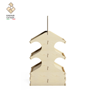 Espositore in legno EUROSUD Made in Italy in betulla altezza 185 cm per frutta e verdura e supermercati - Product Image 2
