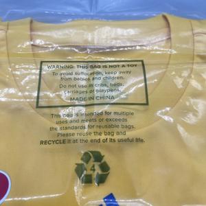 Ropa personalizada reutilizable transparente, bolsa de polietileno 100% reciclada, estándar RCS - Product Image 3