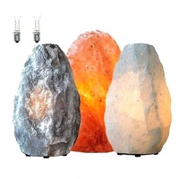 Lampe de sel de l'Himalaya en matériau organique naturel pour la luminothérapie - Style Feng Shui, technique de sculpture, motif d'amour, bien-être et santé