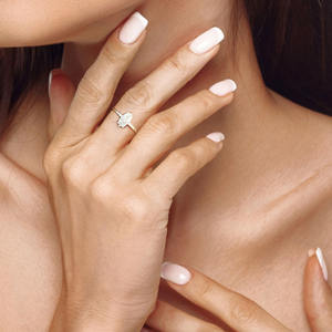 ROXI büyük oval kesim zirkon yüzük nişan düğün <span class=keywords><strong>promise</strong></span> kadınlar hediye yüzük s925 gümüş - Product Image 2