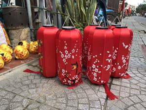 Lanternes en soie vietnamiennes, lampes antiques en bambou, pour décoration extérieure, 99 données en or, vente en gros - Product Image 4