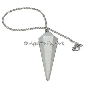 Pendule à facettes en pierre naturelle semi-précieuses, 6mm, jaspe, vente en gros - Product Image 5