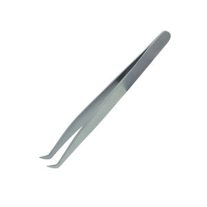 Pince à épiler en acier inoxydable personnalisée OEM vente en gros applicateur de cils basse quantité minimale de commande avec pointe incurvée volume outil de cils - Product Image 3