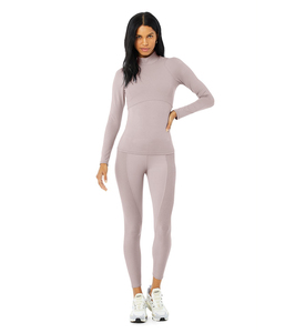 Conjunto de mallas deportivas de cintura alta para mujer, camisa de manga corta, varios estilos y colores, precio al por mayor de fábrica - Product Image 5