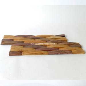 Revestimiento de pared de madera de mezcla de ondas ecológicas de primera calidad, estilo rústico antiguo moderno, decoración navideña para el hogar, decoración de pared de alta calidad - Product Image 4