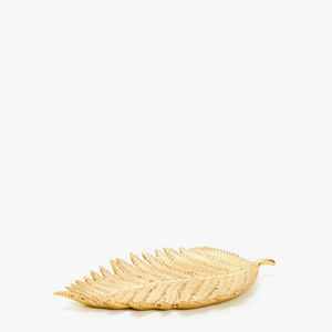 Bandeja de hojas de metal blanco para decoración del hogar, bandeja pequeña multiusos de metal con diseño antiguo hecho a mano, Simple y brillante - Product Image 1