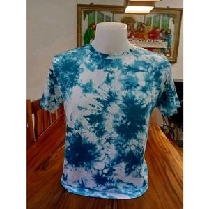 Camiseta Unisex Personalizada de Algodón Ecológico para Mujer, Teñida con Técnica Tie-Dye, Lavado Ácido, Multicolor, Cuello Redondo, Manga Corta, Estilo Urbano, OEM, Tejida, para Fiesta - Product Image 1