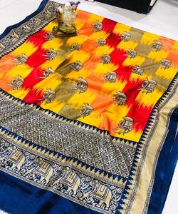 Nouveau indien femmes portent Banarasi coton soie Dupatta vêtements pour dames filles haut foulards fantaisie dernier Design à la mode nouveau Look Alphanumero - Product Image 2
