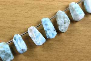 Pierres de Larimar naturelles de forme irrégulière, à surface rugueuse, pour la création de bijoux faits main, vente en gros, 20 pièces, prix d'usine - Product Image 4