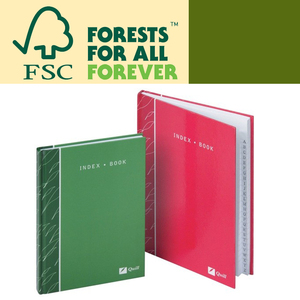 Alta calidad FSC respetuoso del medio ambiente A5 A-Z Índice de tapa dura Notebook - Product Image 2