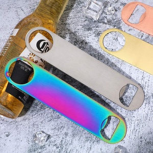 Bán Buôn Biểu Tượng Tùy Chỉnh Bar Blade Trống Brushed Kim Loại Thép Không Gỉ Beer Bottle <span class=keywords><strong>Opener</strong></span> - Product Image 6