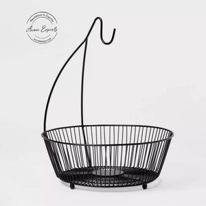 Lot de 3 paniers de rangement ovales en fil métallique avec poignées légers et durables, parfaits pour la cuisine, le garde-manger ou la décoration domestique - Product Image 4