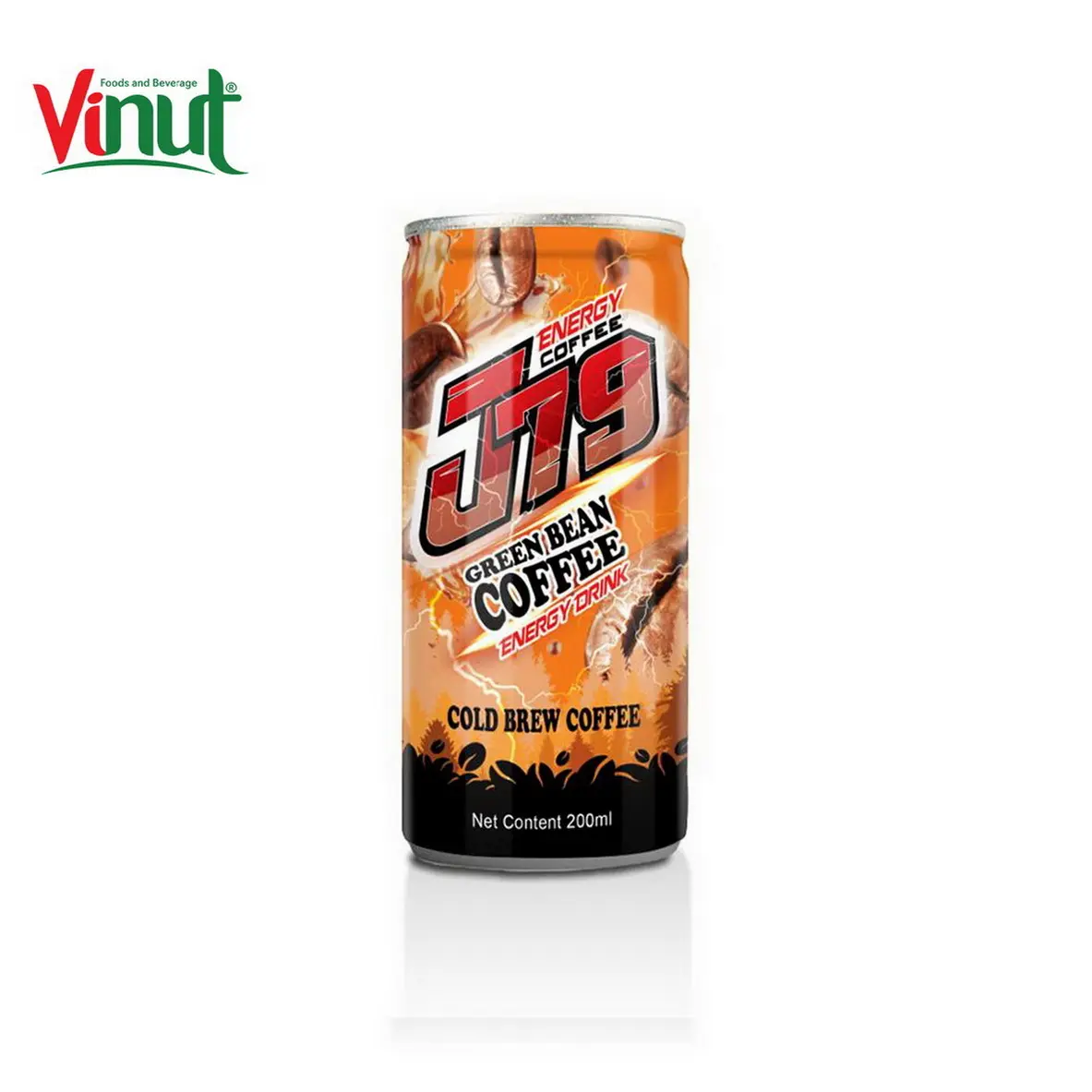 VINUT J79 Kaleng 200Ml Kopi Dingin, Kesehatan Minuman Energi Harga Grosir