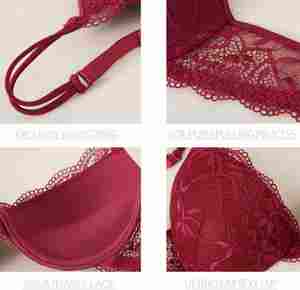 Braguita Sexy de Satén de Seda para Dama Ropa Interior sin Costuras de Encaje con Decoración Calada para Mujer - Product Image 2