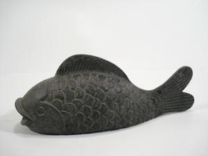 Sculpture de poisson abstraite en aluminium, poisson décoratif en métal pour la décoration de la maison - Product Image 2