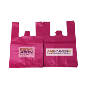 Bolsa de plástico de alta calidad personalizada camiseta bolsa de Impresión logotipo OEM fabricante - Product Image 3