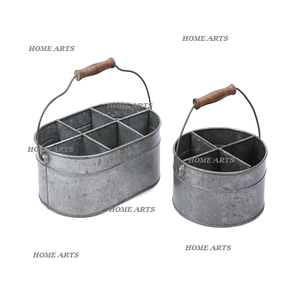 Porte-couverts galvanisé au design tendance avec poignée en bois, qualité supérieure, forme ronde, porte-couverts en Inde - Product Image 6