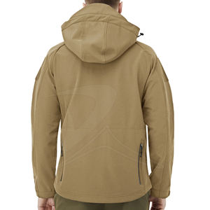 Ropa deportiva de invierno informal para hombre, chaqueta Softshell con capucha, transpirable, para correr, senderismo, a prueba de viento, impermeable, cierre de cremallera, lavado Plus - Product Image 2