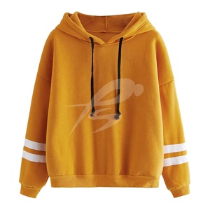 Sweat-shirt en coton avec broderie ou impression d'écran pour femmes, pull-over en molleton avec rayures - Product Image 1