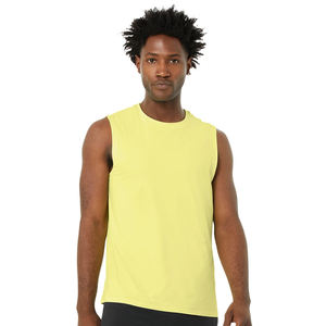 Camiseta deportiva tejida para hombre con decoración de botones y ropa deportiva ahuecada - Product Image 5