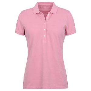 Alta calidad 100% algodón rosa mujer para Polo Casual manga corta para cuello de Polo estilo de punto comprimido orientado a la exportación - Product Image 1