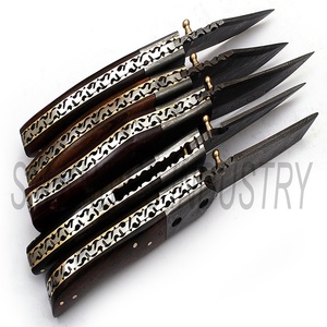 ที่กำหนดเองทำมือดามัสกัสพับ/มีดพกลายบิดใบมีดจำนวนมาก5ชิ้น (Smk1270) - Product Image 3