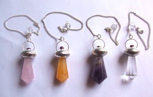 Get Online Mix Gemstone with Garnet Pointed Pendulums : Mix Gemstone with Garnet Pointed Pendulums for Sale - Product Image 2