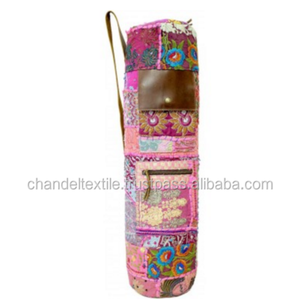 Bolso de cuero bordado a mano para Yoga, estera de Kantha Vintage, Banjara bolso cruzado de estilo, bolsos de estilo étnico, arte de moda - Product Image 1