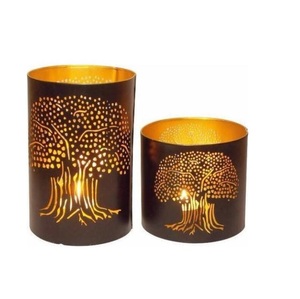 Support votif suspendu avec finition dorée antique conception de maille de forme ronde excellente qualité pour la décoration de la maison - Product Image 4