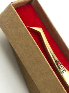 Professionnel meilleur Logo personnalisé en acier inoxydable pince à épiler Extension de cils or Plasma Boot Volume Instruments de beauté - Product Image 4