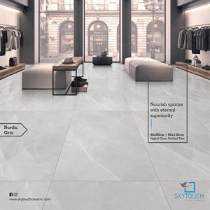 Azulejos de Porcelana Pulida con Aspecto de Mármol de 600x1200 mm |   Azulejos Modernos para Pisos y Paredes Interiores |   Marca SKYTOUCH - Product Image 6