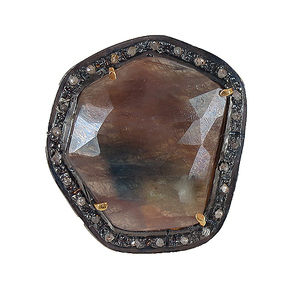 Diamond & Sapphire-Anillo de Plata de Ley 925, joyería Victoriana - Product Image 2