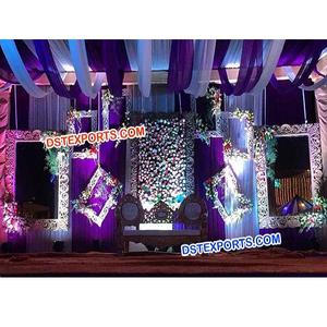 Wedding Decoration Hanging Fiber <b>Frame</b> Fiber Stylish <b>Backdrop</b> Panels Latest Hanging Wall Panels Stage - Product Image 1