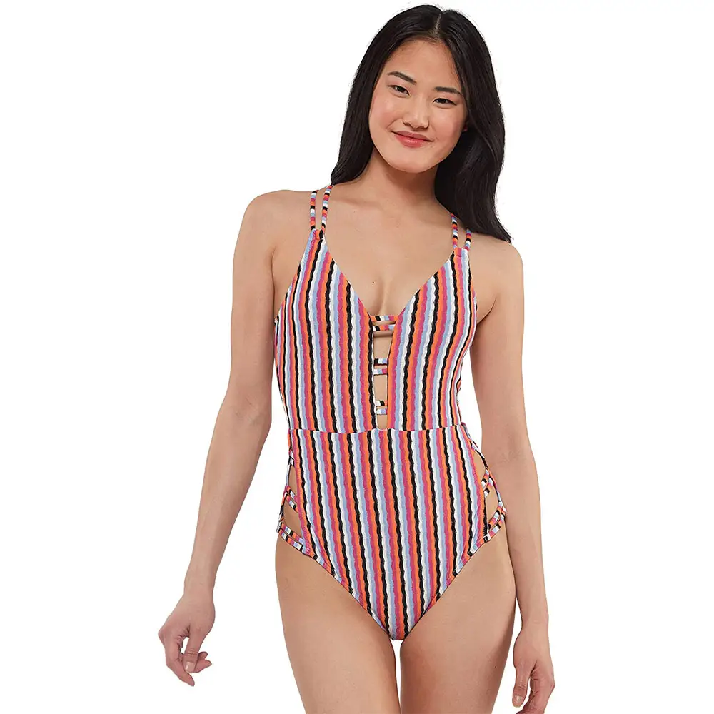 Yaz sıcaklık duyarlı tek parça mayo kadınlar yüzme kostüm renk değiştirme Bikini mayo