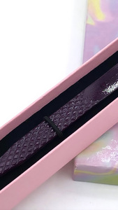 Nuevo diseño profesional, recubrimiento en polvo de ciruela, pinzas de extensión de pestañas de acero inoxidable de 45 grados, instrumento de belleza con logotipo personalizado - Product Image 5