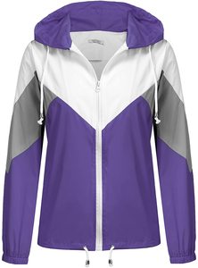 Women's Lightweight Hooded Windproof Jacket Quick Dry Sustainable Active Outdoor <b>Raincoat</b> Packable Windbreaker - Product Image 2