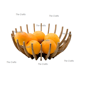 Cuenco de frutas de dos tamaños diferentes con cuenco de madera decorativo de forma redonda de calidad superior a precios razonables - Product Image 4
