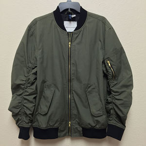 Blouson aviateur classique d'hiver grande taille pour hommes design élégant brodé au crochet fermeture à glissière respirant en laine décontracté - Product Image 4