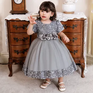 MQATZ Новое Детское платье дизайн для маленьких девочек Бальные платья в цветочек для детей 2 лет Платья для крещения